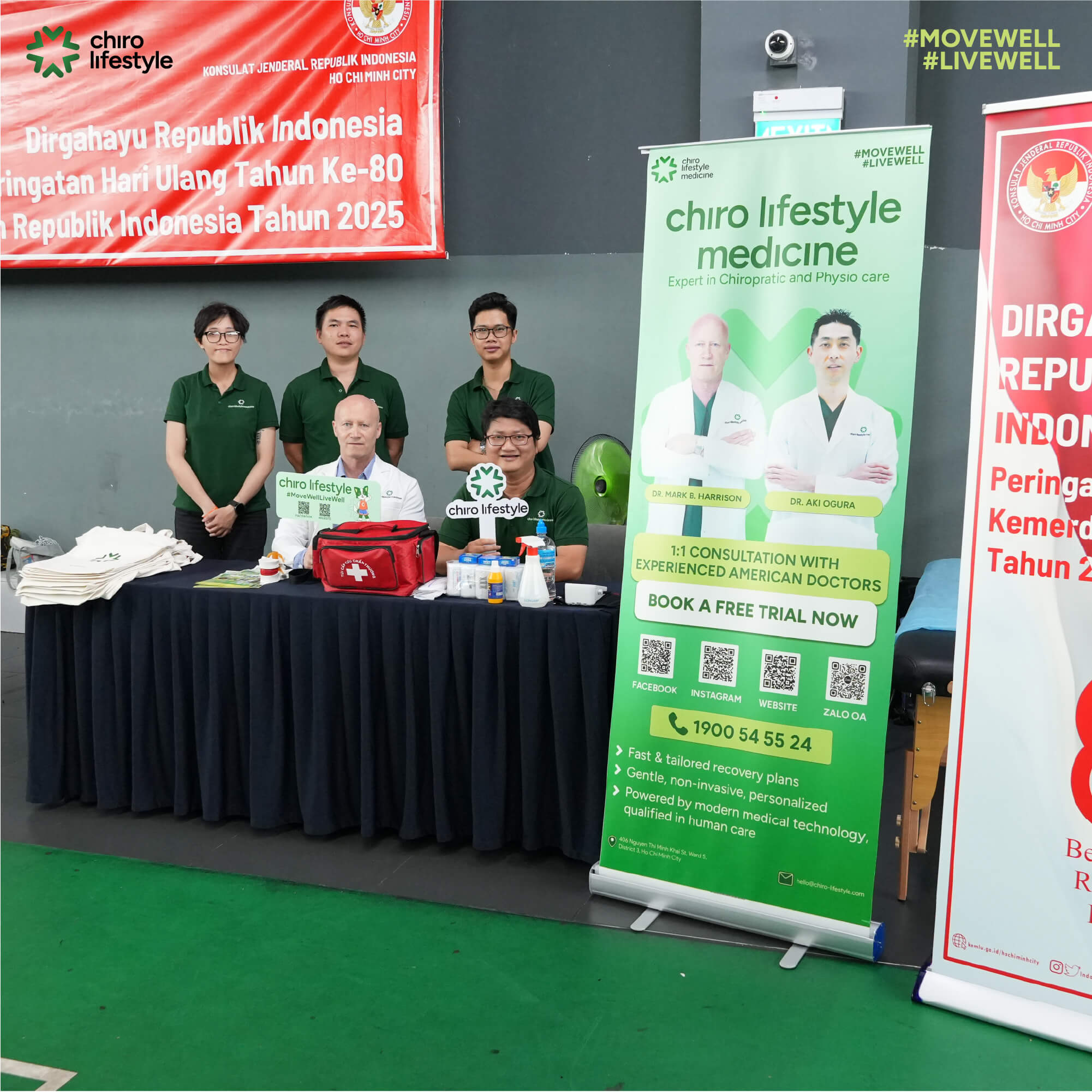 Chiro Lifestyle Medicine đồng hành cùng sự kiện thể thao kỷ niệm 80 Năm Quốc Khánh Indonesia